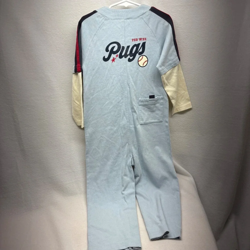 Gymboree Kids Baseball Jersey‎ Style One Piece Sleepwear Pajamas 3T